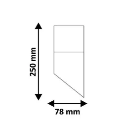 APPLIQUE MURO OBLIQUE PER ESTERNO E27 IN ALLUMINIO RUGGINE BALCONE TERRAZZO IP44 B250-C