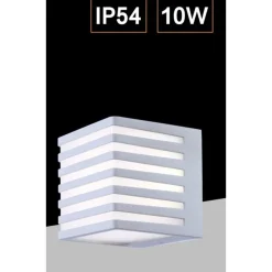 APPLIQUE MURO PER ESTERNO A LED 10 WATT LAMPADA DECORATIVA A CUBO TECNOLOGIA CCT B110-B3C
