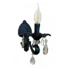 APPLIQUE PARETE A CANDELABRO STILE VINTAGE ATTACCO E14 LAMPADA MURO RETRO E43-1N
