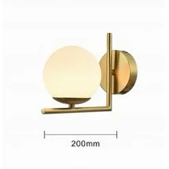 APPLIQUE PARETE ATTACCO G9 SFERA VETRO METALLO ORO LAMPADA MODERNO MINIMAL 32842