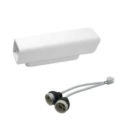 APPLIQUE PARETE DOPPIA EMISSIONE UP DOWN IN GESSO VERNICIABILE CUBO GU10 GS-E51