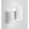 APPLIQUE PARETE IN GESSO 2 RETTANGOLI INCASTONATI BIANCO IP20 GS-E39 VERNICIABILE