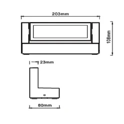 APPLIQUE PARETE INCLINABILE ESTERNO 21W TECNOLOGIA CCT 3 TONALITÀ DI LUCE IP65 472-3C
