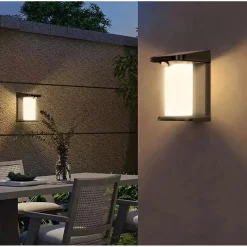 APPLIQUE PARETE LED LUCE 3000K 6500K PANNELLO SOLARE SENSORE MOVIMENTO YH0619-PIR