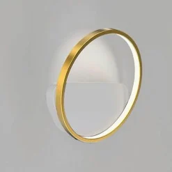 APPLIQUE PARETE LED 14W CERCHIO ORO LAMPADA TONDA DESIGN MODERNO LUCE 6500K 71262