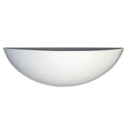 APPLIQUE PARETE MEZZA LUNA GESSO DOPPIA EMISSIONE VERNICIABILE ATTACCO R7S