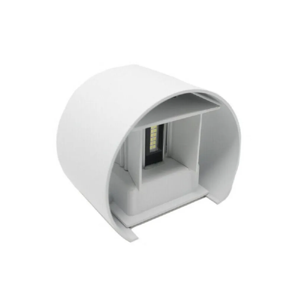 APPLIQUE PARETE MURO 28 LED 12 WATT IP55 LUCE FREDDA CALDA UP & DOWN ES44 BIANCO