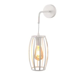 APPLIQUE PARETE PENDENTE A FORMA OVALE 3D STILE MINIMAL PORTALAMPADA ATTACCO E27 AQ53