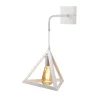 APPLIQUE PARETE PENDENTE FORMA TRIANGOLARE 3D STILE MINIMAL PORTALAMPADA ATTACCO E27 AQ54