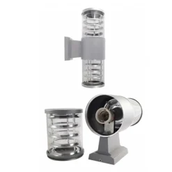 APPLIQUE PLAFONIERA DOPPIO FARETTO FASCIO DW GRIGIO SPIRALE 33.5X17,5X10.5 CM