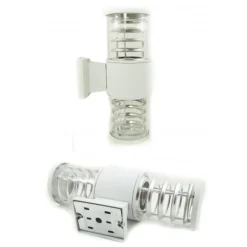 APPLIQUE PLAFONIERA DOPPIO FARETTO FASCIO DW BIANCO SPIRALE 33.5X17,5X10.5 CM