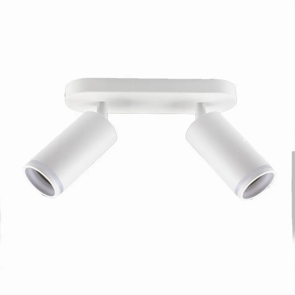 APPLIQUE PLAFONIERA ORIENTABILE DA SOFFITTO PARETE 2 DIFFUSORI LAMPADA GU10 TS-2