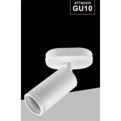 APPLIQUE PLAFONIERA ORIENTABILE DA SOFFITTO PARETE 1 DIFFUSORE LAMPADA GU10 TS-1