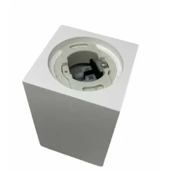 APPLIQUE SOFFITTO PORTAFARETTO IN GESSO A CUBO VERNICIABILE ATTACCO GU10 GS-C14