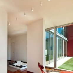 APPLIQUE SOFFITTO PORTAFARETTO IN GESSO A CUBO VERNICIABILE ATTACCO GU10 GS-C14