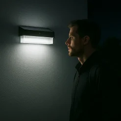 APPLIQUE SOLARE CON SENSORE MOVIMENTO 3 MODALITÀ LUCE 6000K IP54 DA ESTERNO ZQ-BD-006GY