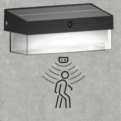 APPLIQUE SOLARE CON SENSORE MOVIMENTO 3 MODALITÀ LUCE 6000K IP54 DA ESTERNO ZQ-BD-006GY