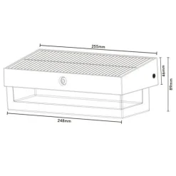 APPLIQUE SOLARE CON SENSORE MOVIMENTO 3 MODALITÀ LUCE 6000K IP54 DA ESTERNO ZQ-BD-006GY