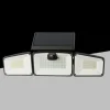 APPLIQUE SOLARE CON SENSORE LAMPADA PARETE LED DA ESTERNO IP65 LUCE FREDDA 6500K EWF-07T-F