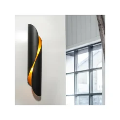 APPLIQUE ULTRA MODERNO SPIRALE DOPPIA EMISSIONE DA PARETE LAMPADA ATTACCO G9 E31