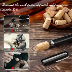 APRIBOTTIGLIE A PRESSIONE ARIA CON TAGLIACAPSULE CAVATAPPI A POMPA REGALO AMANTI VINO CASA