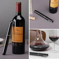 APRIBOTTIGLIE A PRESSIONE ARIA CON TAGLIACAPSULE CAVATAPPI A POMPA REGALO AMANTI VINO CASA