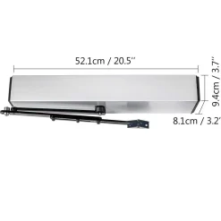 APRIPORTA AUTOMATICO MAGNETICO A BATTENTE 50 W REGOLABILE A 120 GRADI IN ACCIAIO