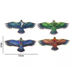 AQUILONE AQUILA GIOCO ESTERNO SPIAGGIA FACILE DA PILOTARE VARI COLORI 135x60 CM