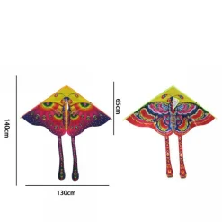 AQUILONE FARFALLA GIOCO ESTERNO SPIAGGIA FACILE DA PILOTARE VARI COLORI 140X130