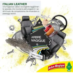 ARBRE MAGIQUE MONO PROFUMATORE PER AUTO PROFUMAZIONE FRAGRANZA ITALIAN LEATHER