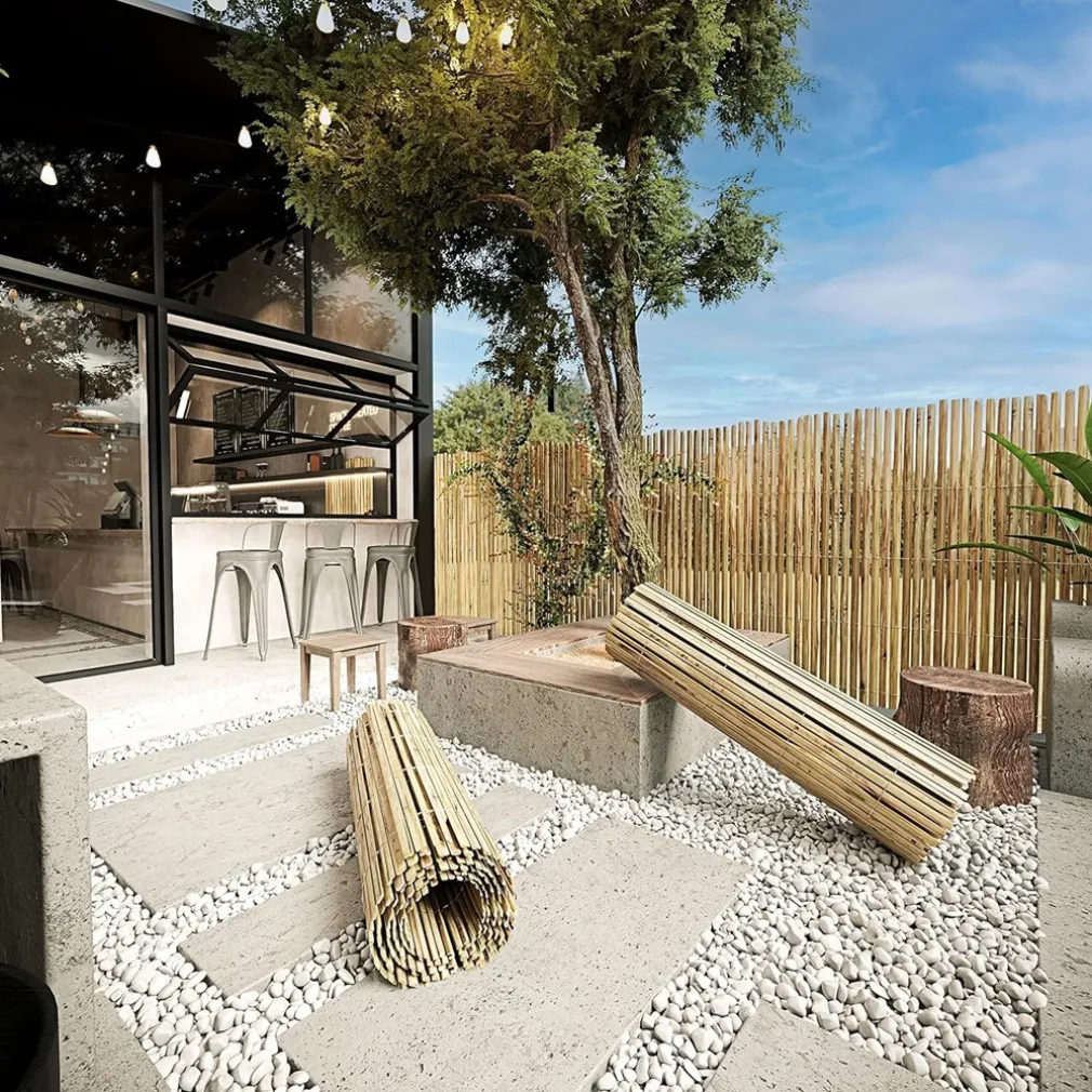 ARELLA CANNICCIO RECINTO CANNETTE BAMBÙ SPACCATO 3X1.5MT GIARDINO TERRAZZA OMBRA 017850