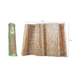 ARELLA PALIZZATA LISTELLI CANNE BAMBÙ LEGNO ESTERNI RECINZIONE GIARDINO 2X5 MT 134706