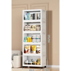 ARMADIETTO PIEGHEVOLE IN PLASTICA CON 4 RUOTE MOBILI CONTENITORI ORGANIZZAZIONE CASA UFFICIO