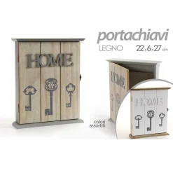 ARMADIETTO PORTACHIAVI PARETE APPENDINO HOME 22X6X27CM SHABBY CHIC COL ASS 765896