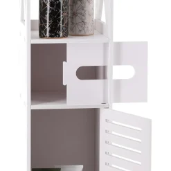 ARMADIETTO PORTAOGGETTI RIPIANI PORTA CARTA IGIENICA ORGANIZER DA BAGNO PER PICCOLI SPAZI