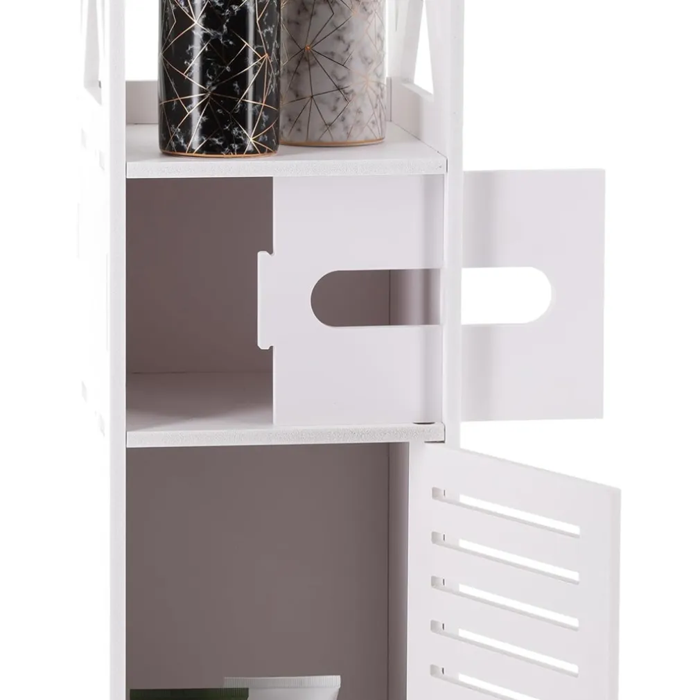 ARMADIETTO PORTAOGGETTI RIPIANI PORTA CARTA IGIENICA ORGANIZER DA BAGNO PER PICCOLI SPAZI