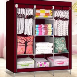 ARMADIO GUARDAROBA TESSUTO APPENDIABITI ACCIAIO SMONTABILE ABITI 3 ANTE