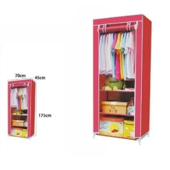 ARMADIO GUARDAROBA TESSUTO TNT 70 X 45 X 175CM CABINA APPENDIABITI ACCIAIO 69067