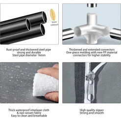 ARMADIO PORTATILE IN TELA ORGANIZER PIEGHEVOLE CON MENSOLE 2 BINARI PER APPENDERE VESTITI