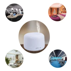 AROMATERAPIA 7 LED UMIDIFICATORE AD ULTRASUONI DEPURATORE 300ML DIFFUSORE AROMI