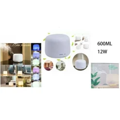 AROMATERAPIA 7 LED UMIDIFICATORE AD ULTRASUONI DEPURATORE 600ML DIFFUSORE