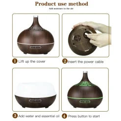 AROMATERAPIA 7 LED UMIDIFICATORE ULTRASUONI DEPURATORE DIFFUSORE AROMI YX150