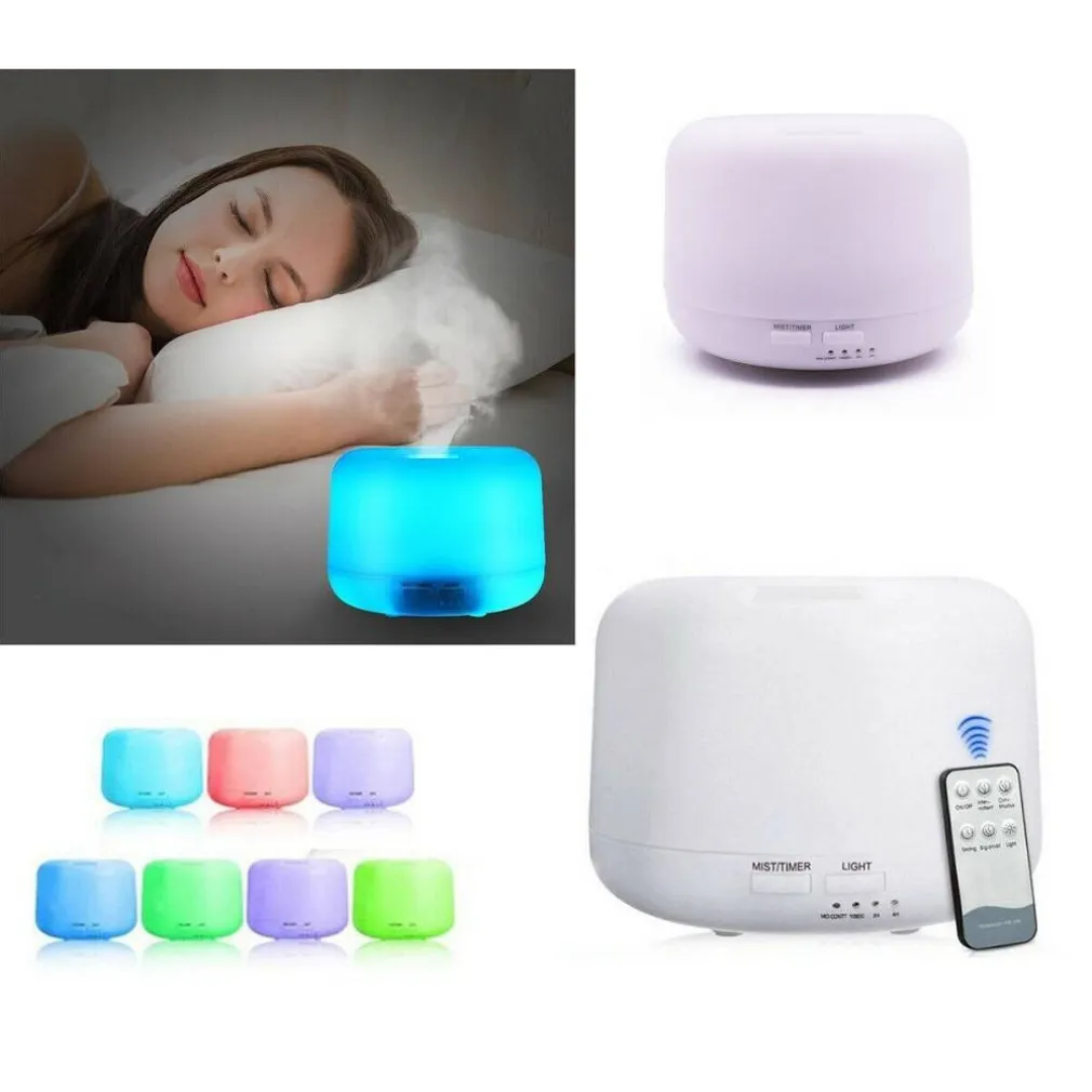 AROMATERAPIA OLI ESSENZIALI UMIDIFICATORE AD ULTRASUONI DEPURATORE + TELECOMANDO