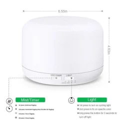 AROMATERAPIA OLI ESSENZIALI UMIDIFICATORE AD ULTRASUONI DEPURATORE + TELECOMANDO