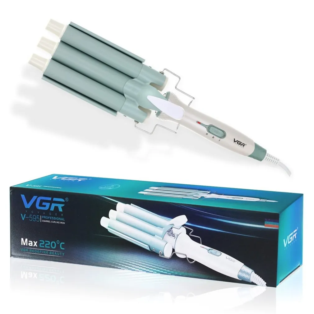 ARRICCIACAPELLI ELETTRICO PROFESSIONALE A 3 CILINDRI 22MM STYLING MAX 220°C V-595