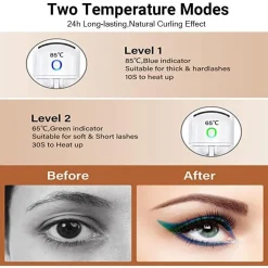 ARRICCIACIGLIA RISCALDATO RICARICABILE ARRICCIATORE ELETTRICO PER CIGLIA PORTATILE