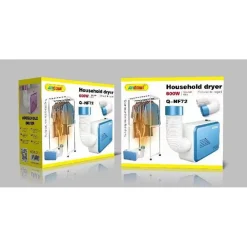 ASCIUGABIANCHERIA ELETTRICO ASCIUGATRICE MULTIFUNZIONE PORTATILE 600 WATT Q-NF72