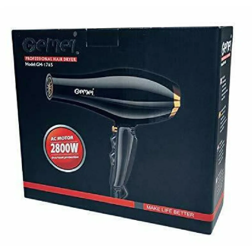 ASCIUGACAPELLI PROFESSIONALE 2800W PHON ULTRA POTENTE ASCIUGATURA RAPIDA GM-1765