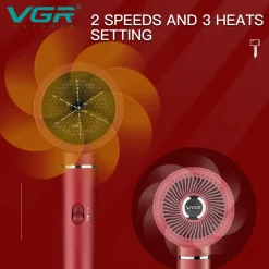 ASCIUGACAPELLI PROFESSIONALE 1600-1800W DOPPIA PROTEZIONE SURRISCALDAMENTO V-431