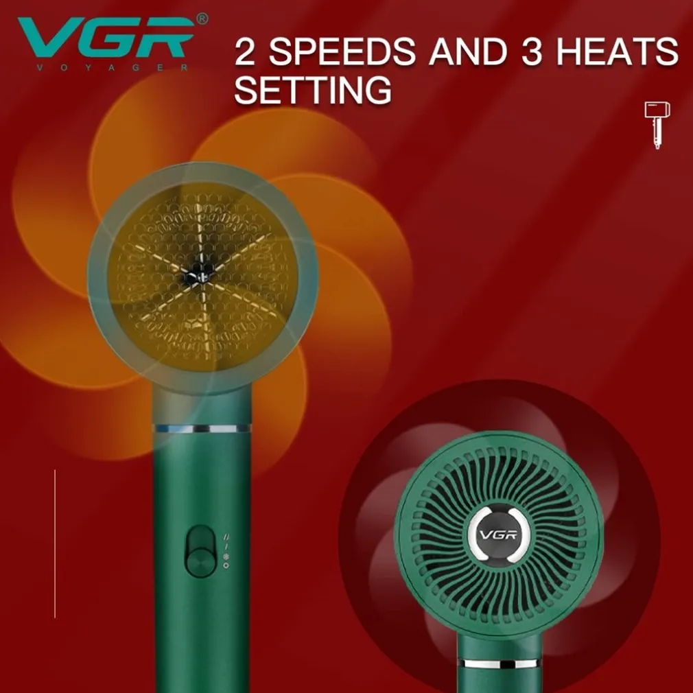 ASCIUGACAPELLI PROFESSIONALE 1600-1800W DOPPIA PROTEZIONE SURRISCALDAMENTO V-431